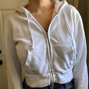 Brandy Melville Cropped Crystal Hoodie